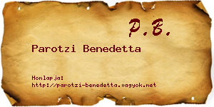 Parotzi Benedetta névjegykártya